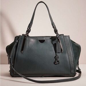 COACH Dreamer 36 Cyprus Green Gunmetal Super Soft Leather & Suede Satchel Bag